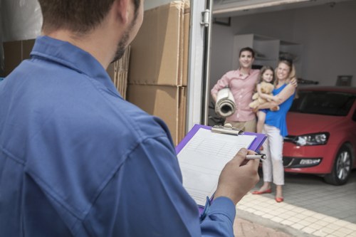 Moving van loaded for a student house move in Hackney