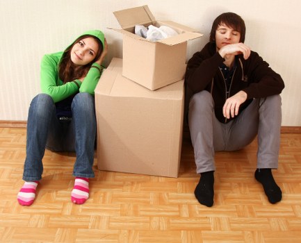 Flat removals team preparing for a Hackney apartment move