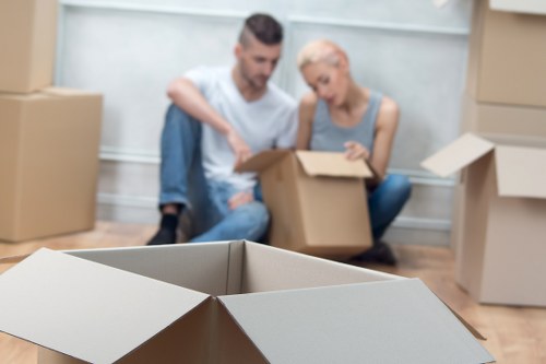 Local packing supplies arranged for properties with stairs and limited access