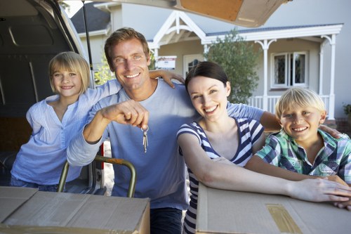 Careful handling of boxes and furniture during a flat move