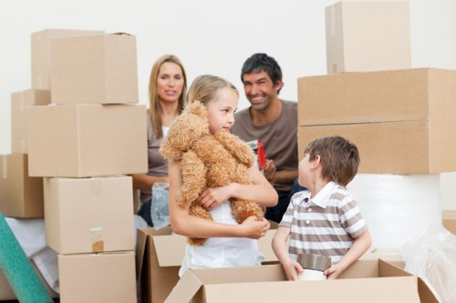 Local movers handling business equipment near Hackney streets